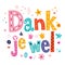 Dank je wel - thank you in Dutch type lettering card