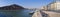 Danube in Budapest in panoramic scene, Hungary