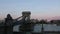 Danube and Chain Bridge in the evening at Budapest.