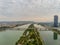 Danube Island from above, Vienna, Austria