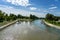 Danube and Raab rivers flows together in Gyor Hungary