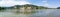 Danube river and Durnstein with abbey and castle, Wachau, Austria