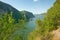 Danube River And Mraconia Monastery In Romania