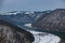 Danube river near valley schloegener schlinge in upper austria