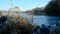Danube river in winter