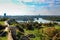 Danube and Sava river view from Kalemegdan Castle. Belgrade. Serbia