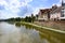 Danuber riverfront in Ulm, Bavaria, South of Germany