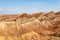 Danxia Feng, or Colored Rainbow Mountains, in Zhangye, Gansu, China