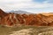 Danxia Feng, or Colored Rainbow Mountains, in Zhangye, Gansu, China