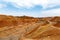 Danxia Feng, or Colored Rainbow Mountains, in Zhangye, Gansu, China