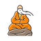 daoist sage taoism color icon vector illustration