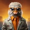 Dapper Duck Aggressive Digital Illustration Of A Bird In A Jacket And Tie