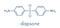 Dapsone antibacterial drug molecule. Skeletal formula.