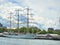 The Dar Mlodziezy, is a training ship from Gdynia, Poland. A Maritime University 3 mast Tall ship. It is navigating around the