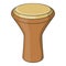 Darbuka musical instrument icon, cartoon style