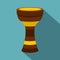 Darbuka musical instrument icon, flat style