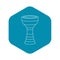 Darbuka, musical instrument icon, outline style