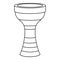 Darbuka, musical instrument icon, outline style