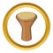 Darbuka musical instrument vector icon