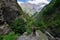 Dariali Gorge near the Kazbegi city