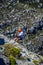 A daring European tourist rock climbing in Cape Town South Afric