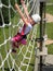 Daring Young Girl on Obstacle Course