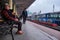 DARJEELING, INDIAN -June 22, Darjeeling Himalayan Railway at Darjeeling Railway Station in Darjeeling, West Bengal, India.