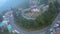 Darjeeling landscape Tea Garden and Batasia Loop Aerial View and Toy Train Darjeeling
