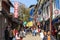 Darjeeling Market in the afternoon with many tourists in Darjeeling. India.