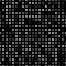 Dark abstract background with light circles. Geometric mosaic technology seamless pattern. Black backdrop white