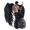 Dark Angel with Black Wings Holding a Sword