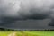 Dark, awe-inspiring clouds over the plain.