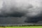 Dark, awe-inspiring clouds over the plain.