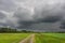 Dark, awe-inspiring clouds over the plain.