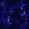 Dark background with dark blue neon stars (seamless background)