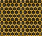 Dark bee\'s honeycomb illustration