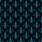 Dark black and blue fleur de lis vector seamless pattern