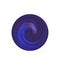 Dark blue circle watercolor spiral