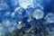 Dark blue crystal, natural nature mineral, Macro