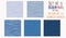 Dark Blue Denim Marl Vector Seamless Pattern. Jeans Indigo Space Dyed Texture Fabric Textile Background. Cotton Melange t shirt
