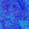 Dark blue doodle hair waves seamless pattern