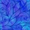 Dark blue doodle waves seamless pattern