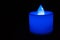 Dark blue electric candle.