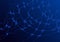 Dark blue gradient background with fluid grid elements