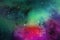 dark blue and green and purple and red colorful dramatic space with colorful galaxies and stars for background