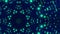 Dark Blue and Green Stylized Kaleidoscopic Particle Field Animated Looping Background