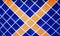 Dark blue and orange square,cross tile pattern wall