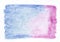 Dark blue and pink mixed two-tone watercolor horizontal gradient background. It`s useful for greeting cards, valentines