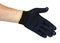 Dark blue protective cloth gloves with hand, handyman equipment