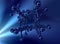 Dark blue scientific background